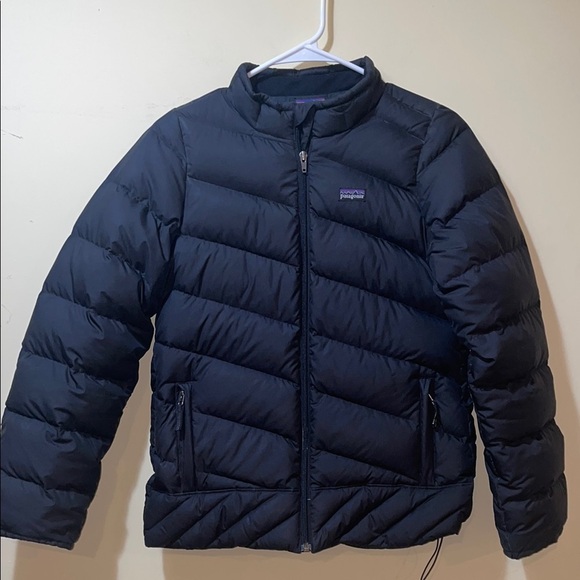Girls Patagonia Down Jacket Black - Picture 1 of 10